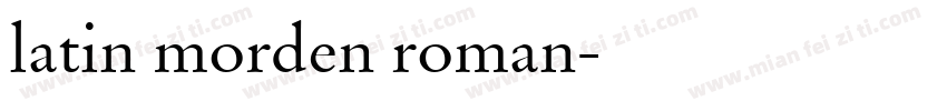 latin morden roman字体转换